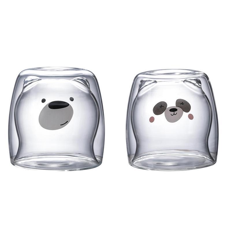 3D Lovely Panda Glass