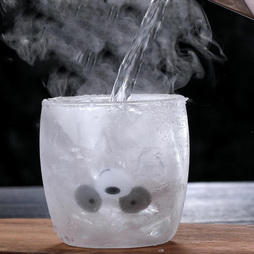3D Lovely Panda Glass