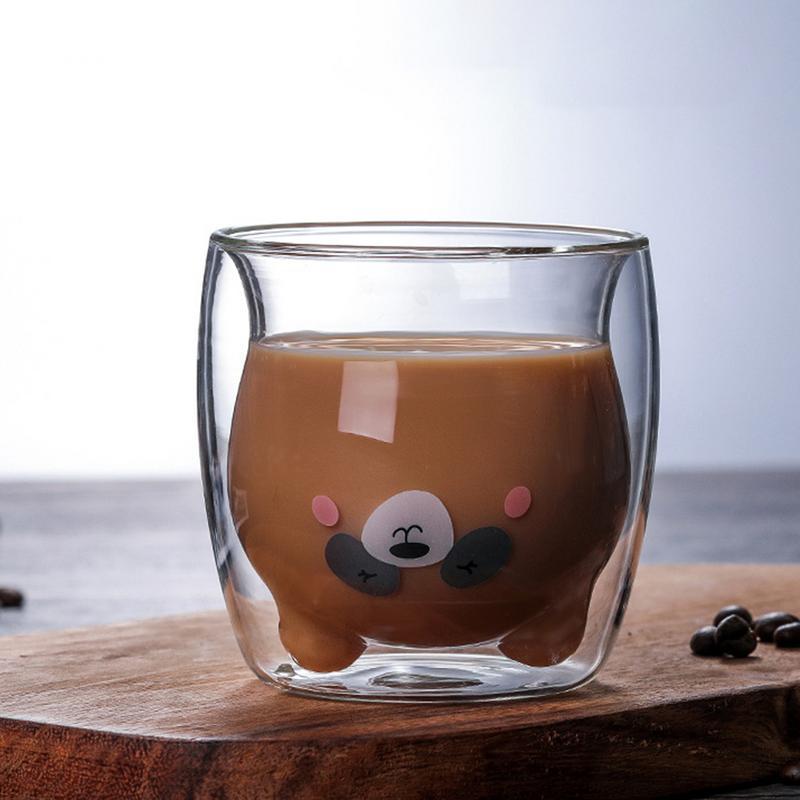 3D Lovely Panda Glass